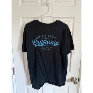 Quiksilver California Surf Co Black Graphic Tee Size L